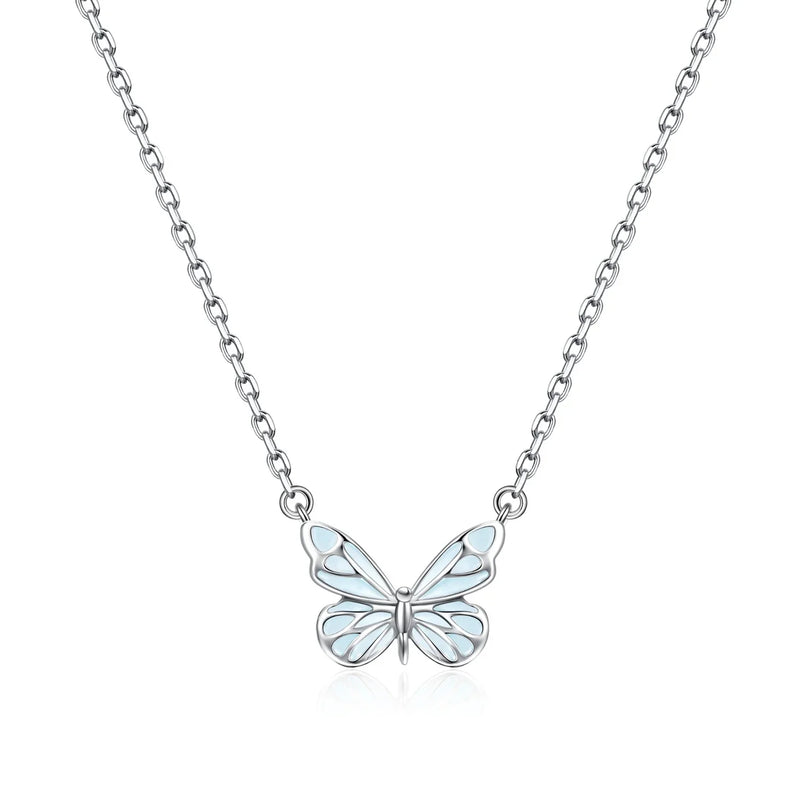 Mini&More. Butterfly Glow in the Dark Luminous Enamel Necklace